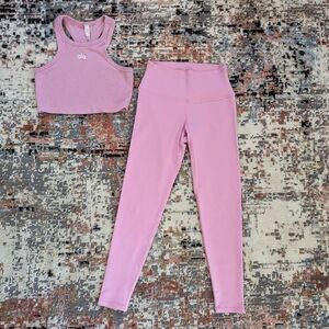 alo Airbrush Legging and Crop Top Set
